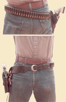 Compoetition Fast Draw Rig - worn, front and rear views