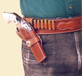 Cowboy Competition Rig - worn, holster view