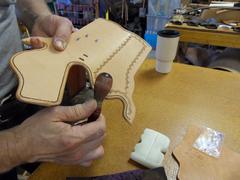 Making the holster for Denzel's character